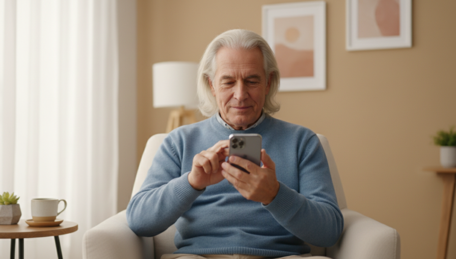 Senior man protected by Clearline